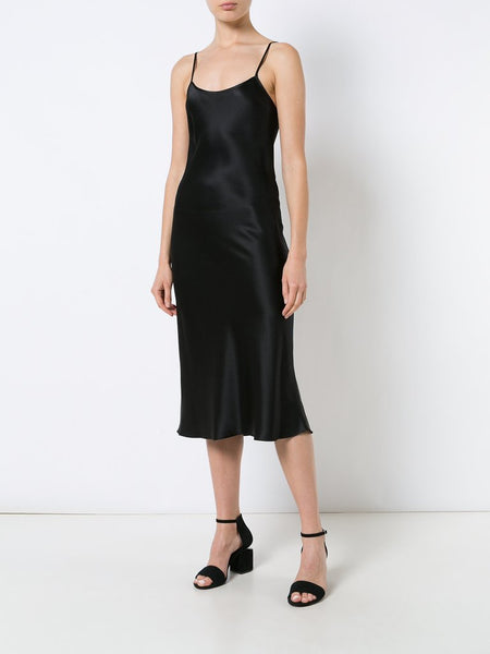 Women's Black Silk Slip Dress by Voz ...